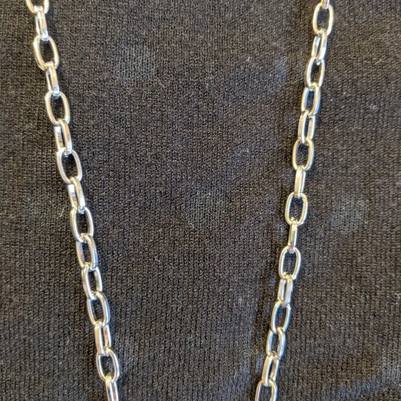 Fashion Accessory Snowflake Silver Chain Link Necklace - Picture 5 of 7